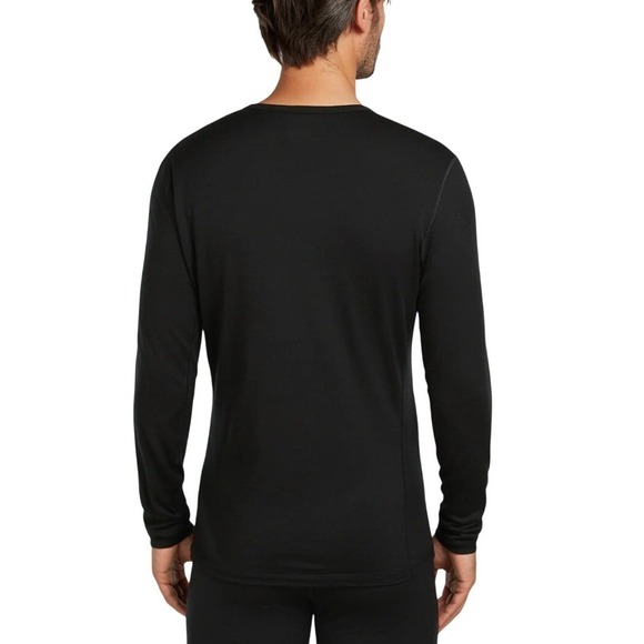 ICEBREAKER 200 Oasis Long Sleeve Crewe Merino Wool Thermal Men's Black Top L - Picture 2 of 10